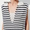 MO&Co. Women's Nautical Striped Silk Linen Blend Knit Dress