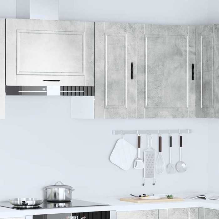 VidaXL Armoire murale de cuisine Porto gris béton bois d'ingénierie 854021