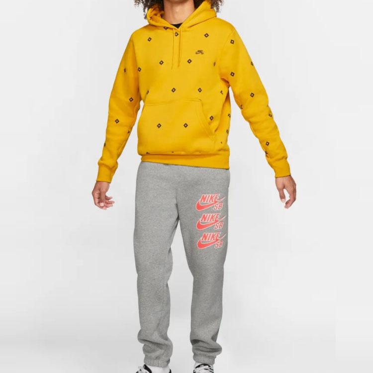 Nike Sb Icon Graphic Fleece Hoodie Skateboarding Men Hoodie Yellow BV0881-743