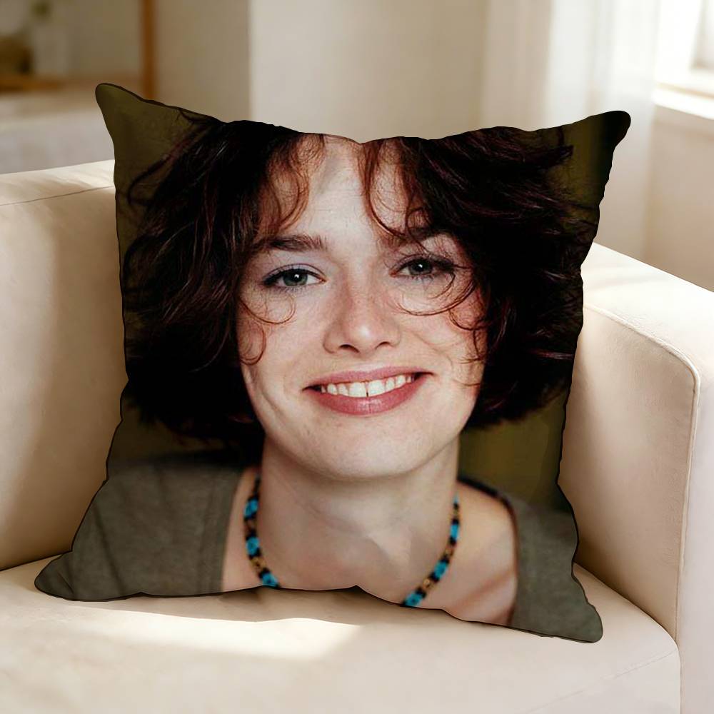 Film and Television Actress LLena HHeadey  Square DoubleSided printed Pillow Case Bedroom Bedside Pillow Sofa Cushion Cover