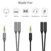 Headset-Adapter Kopfhörer-Mikrofon Y-Splitterkabel 3,5mm Audio-Stecker auf 2 Buchsen Für Kopfhörer-Verlängerung Mobiler Audio-Adapter-Splitter
