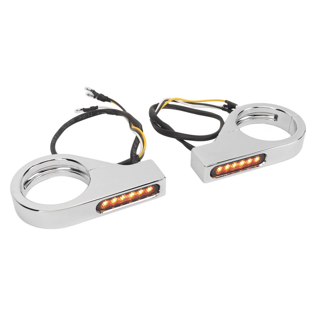 Front Fork LED Turn Signal Light High Brightness Stability Fork Clamp Indicators Lights for 41MM Fork