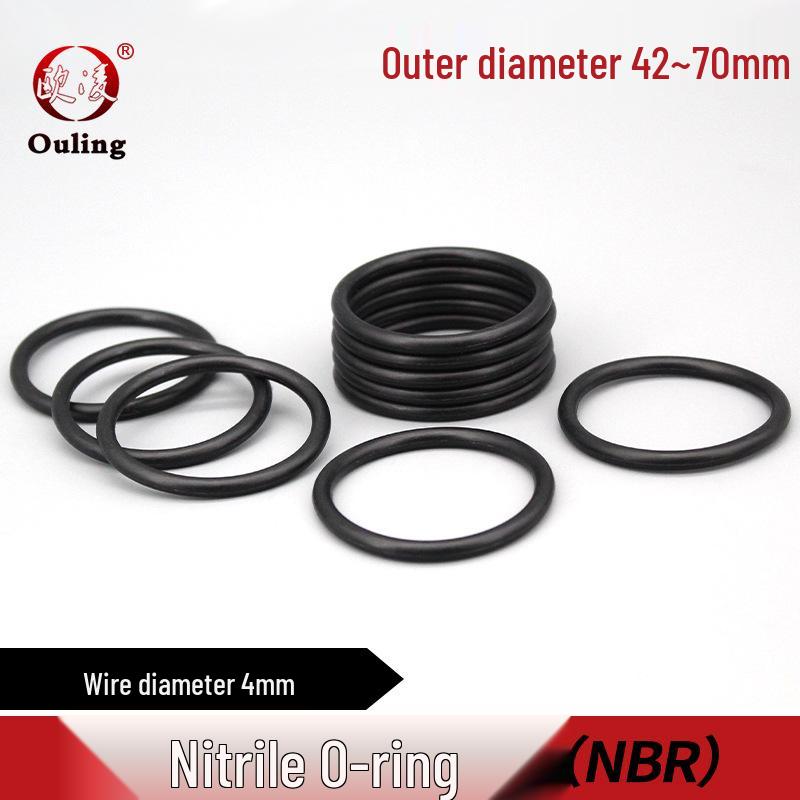 Nitrile O-ring, Oil-Resistant, Waterproof, Diameters: 42-70mm x 4mm OD 42*4mm (20 pcs) Black Nitrile O-ring