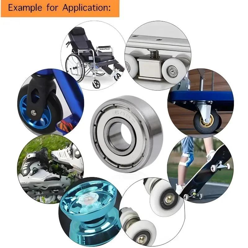 1-40PCS Motor 608ZZ 608RS Bearings High Speed Low Noise Metal Double Shielded Ball Bearing for Electric Scooter Skateboard Wheel