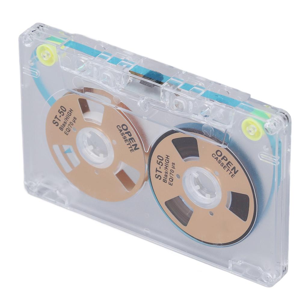 Blank Cassette Tapes High Output Low Noise DIY 46min Recording Time Reel to Reel Cassettes Tape for Music Recording Gold