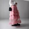 Japanese Style Spring/Summer Women's A-Line Midi Skirt with Anti-Exposure Hand-Stitched Three-Layer Net Yarn
