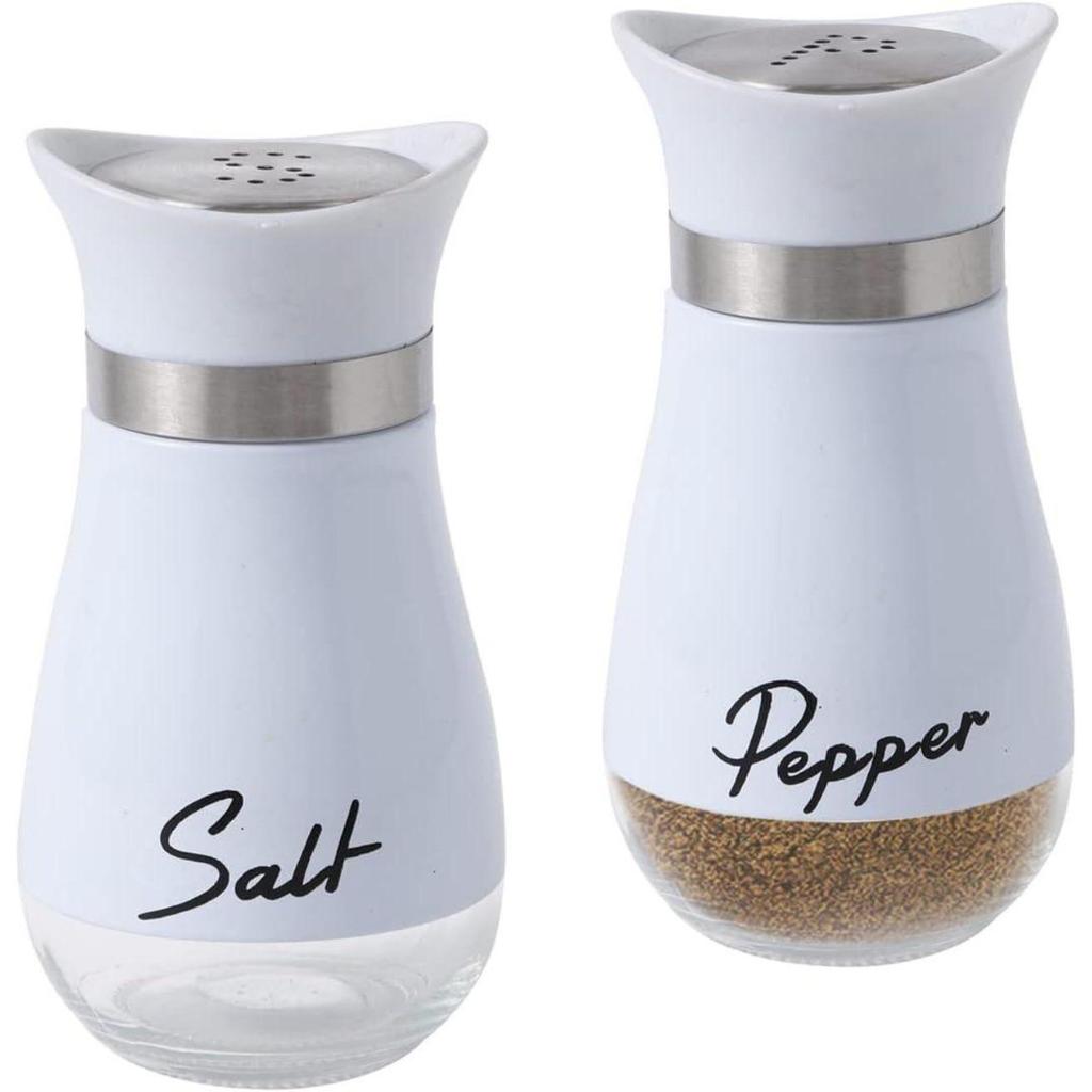 Juego de salero y pimentero rellenables de acero inoxidable, 2 unidades, recipiente para especias para el hogar, restaurante, picnic, accesorios de cocina