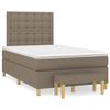 3137465 vidaXL Lit à sommier tapissier avec matelas Taupe 120x200 cm Tissu