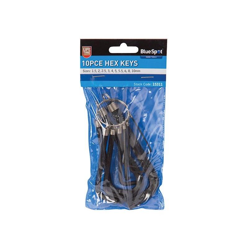 Bluespot Tools Sexkantsnyckelsats, 10 delar