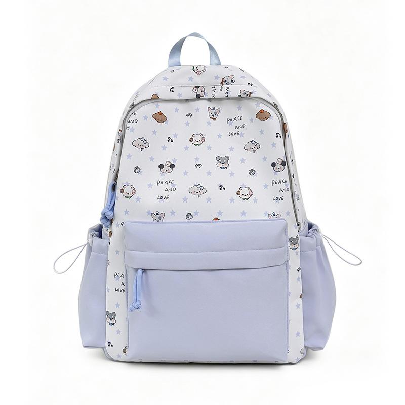 Schoolbag Korean Version Ins Cute Casual Backpack Large Capacity Cute Graffiti Junior High School Schoolbag Female Sweet Versatile Backpack