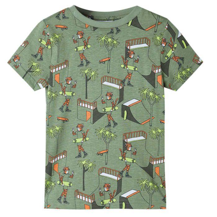 Pyjamas à manches courtes pour enfants kaki clair 92/104/116/128/140