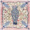Fashion Vase & Olive Branch Scarf Women 2024 New Scarfs For Ladies Luxury Brand Hijab Silk Satin Shawl Scarfs Print Head Scarves
