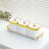 Kitchen Seasoning Container Set DustResistant Lids Luxury Jar FoodGrade Material Trim