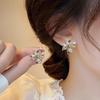 Korean Style S925 Sterling Silver Four-Leaf Clover Stud Earrings Set for Women – Elegant, Girly, Internet Celebrity Jewelry