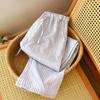 Women's Spring Summer Sleep Pants Cotton Trousers Striped Loose Thin Home Pants Pajama Pants for Women