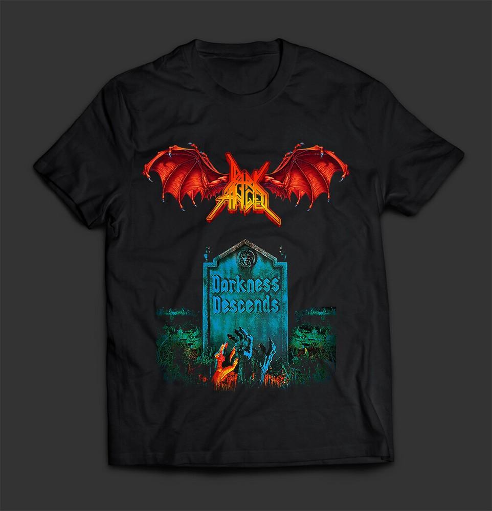 

Винтажная футболка Темный Ангел Спускается Тьма Хлопок Черная Все Размеры BL278 4XL