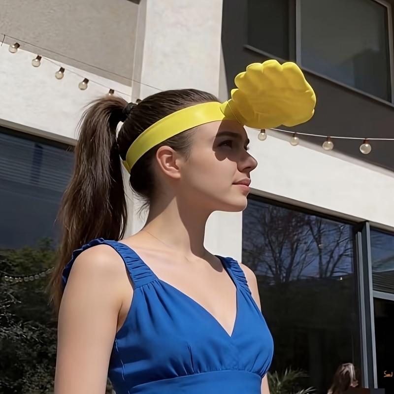 

Novelty 3D Palm Sun Hat Funny Hand Shape Sun Visor Unisex Sun Shield For Outdoor Stadium Spectator Beach Concert Party Travel жёлтый
