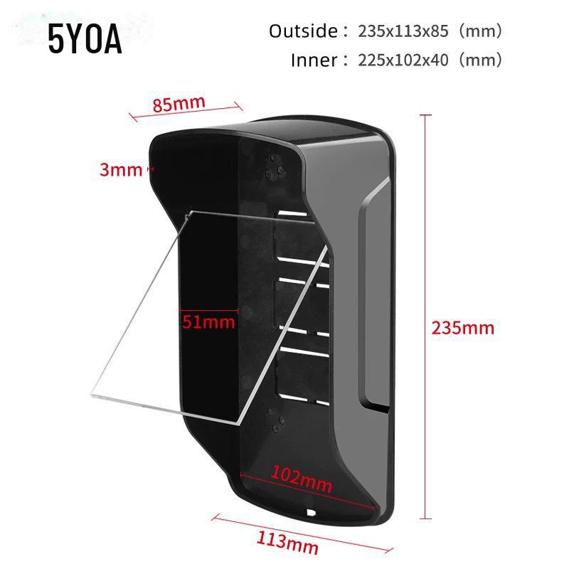 Waterproof Outdoor Face Recognition Access Control Cover and Doorbell Protector