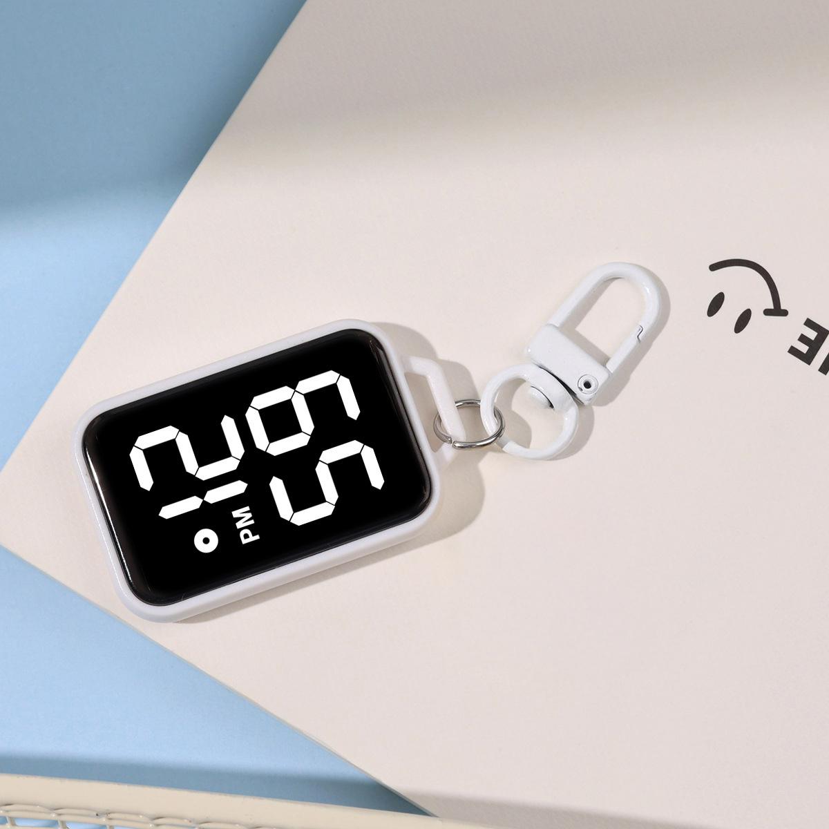 

1/4 шт. Світлодідний брелок Кишеньковий годинник Цифровий дисплей Електронний годинник для молоді Студентські рюкзаки Ключі Підвіска Годинник Подарунок