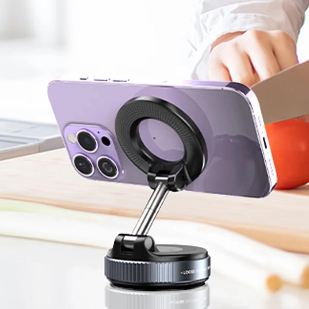 Magnetický držák na telefon do auta Mechanická vakuová přísavka Otočný o 360° Magnetický adsorpční držák Navigace Univerzální držák