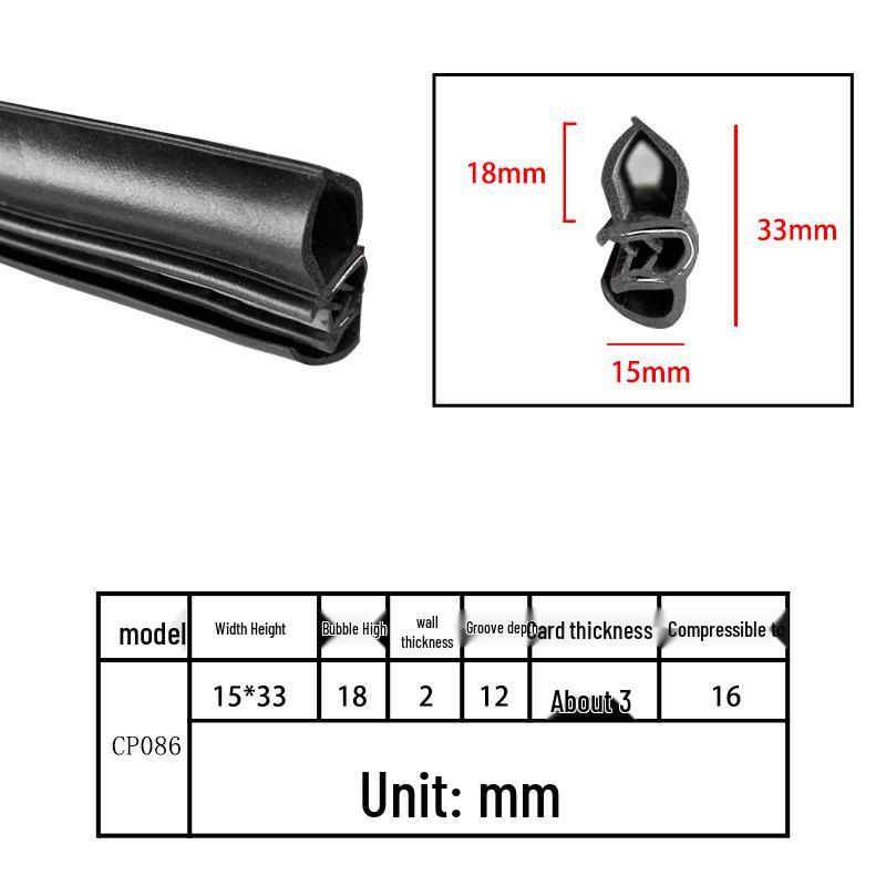 High-Temperature Resistant U-Shaped Rubber Sealing Strip for Dustproofing Electrical Cabinets and Car Doors
