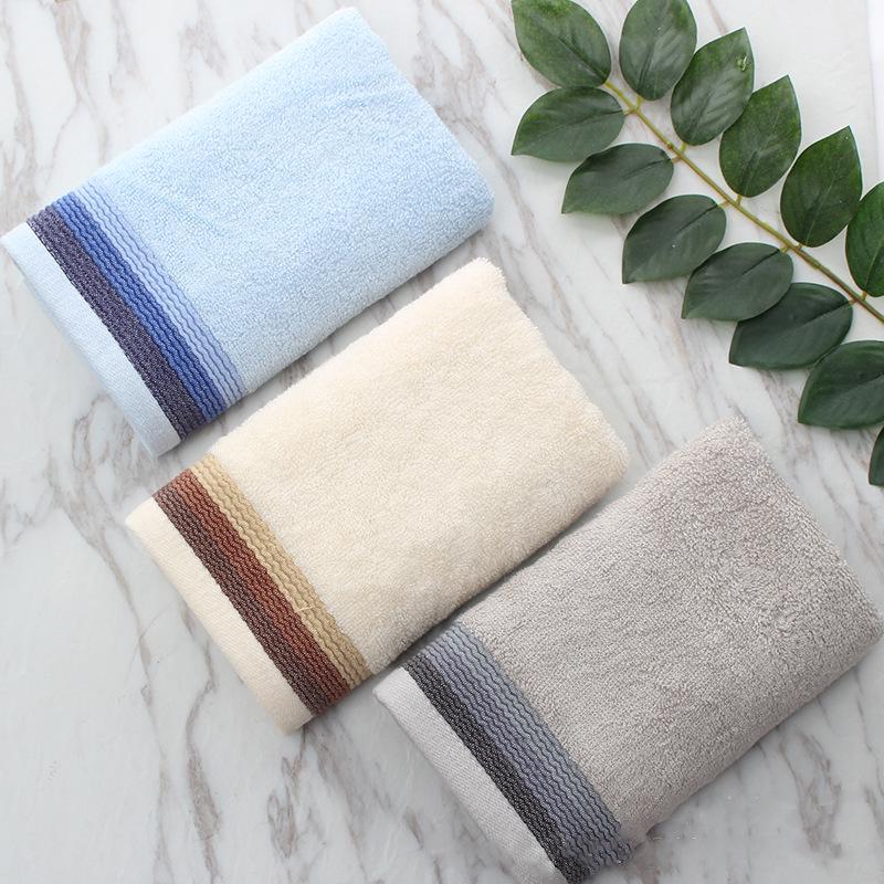 Bamboo Fiber Wave Pattern Face Towel - Soft & Skin-Friendly 34x74cm