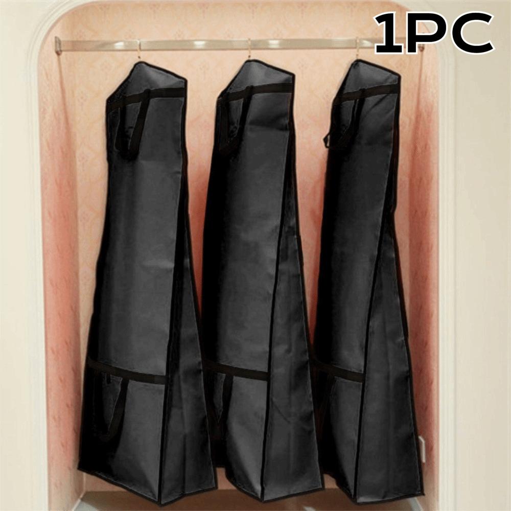 

Large Size Wedding Dress Dust Cover Double-sided Non-woven Fabric Dustproof Cover Case Breathable Thickened Garment Storage Bag чёрный