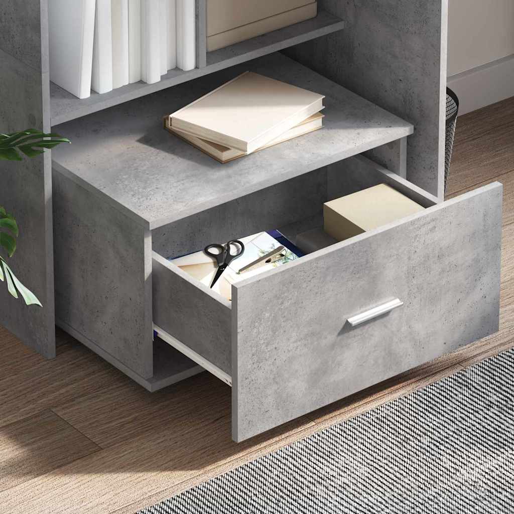 Drawer Cabinet with Wheels Concrete Grey 55 x 45 x 31 cm