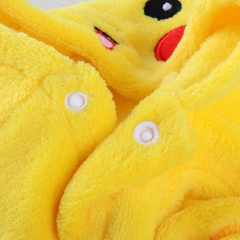 Roztomilý kostým pro mazlíčky Pokémon Go s designem Pikachu s kapucí pro psy a kočky