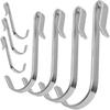10PCS Stainless Steel J-Shaped Wire Rack Hooks - Hanging Sink Grid, Cabinet Door & Dormitory Hooks for Hanging Clothes - Bathroom & Kitchen Hanger -