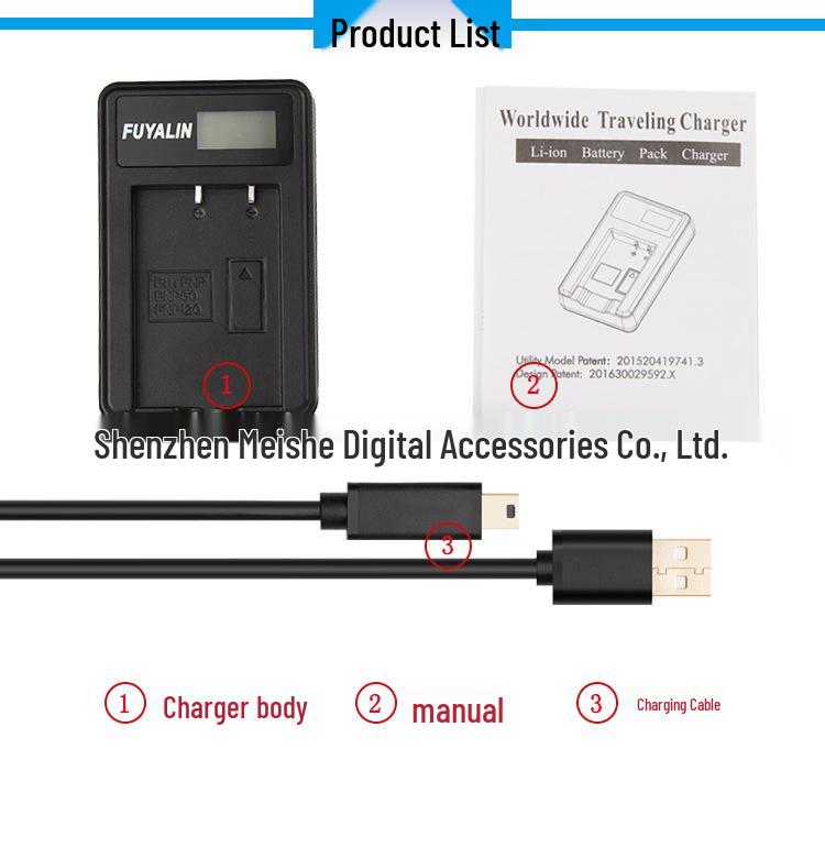 FUNP40 Battery Charger for Fuji Models: Z1, Z2, Z3, Z5fd, J50, V10, F810, F81.