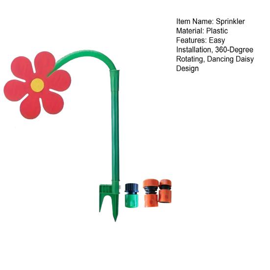 Dancing Flower Lawn Sprinkler Crazy Daisy Water Sprinkler 360-Degree Rotating Dancing Sunflower Sprinkler for Yard Garden Watering Dogs Kids