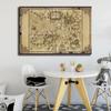Flying Eagle and Castle Classic Movie Magic Map Canvas Painting Posters Prints Cuadros Wall Art Picture for Living Room