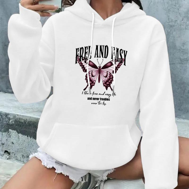 Women s Hoodie, Ribbed Cuffs & Hem, Daily Use XXL белый