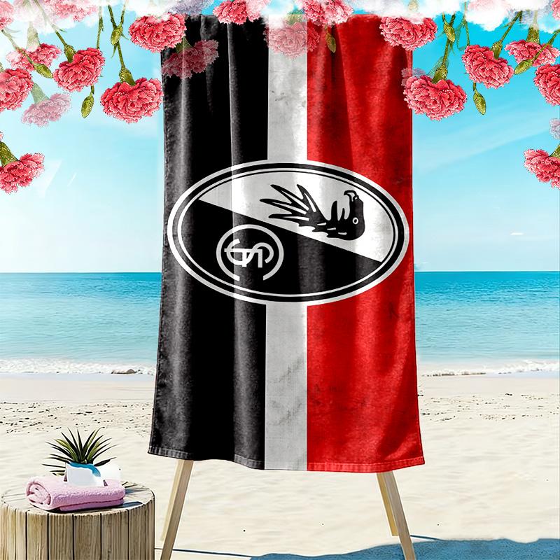 SC Freiburg Print Beach Towel, Large Soft Quick Dry Towel for Beach Camping Swimming
