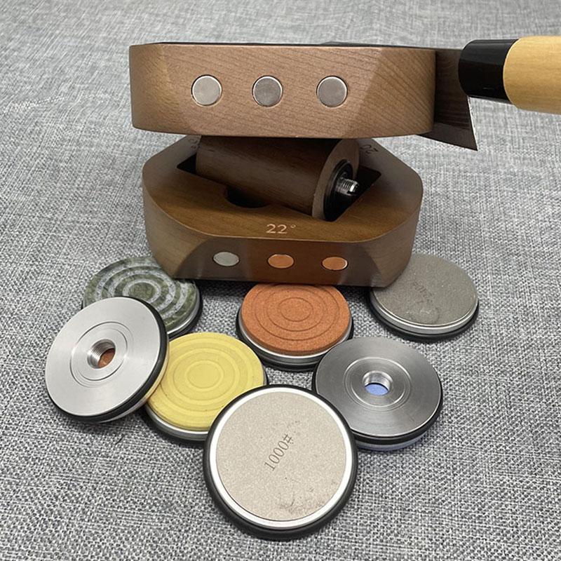 10/12/15/18/20/22° Rollschleifer Holzsockel Küchenschleifsystem Diamantstein 240/1000# Professionelle Schleifer