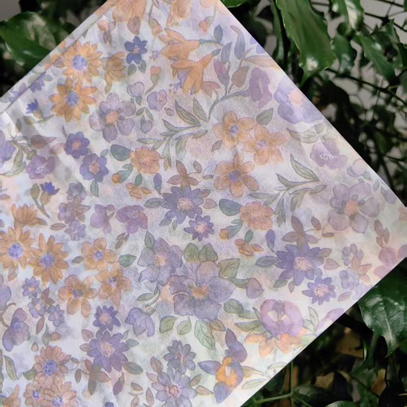 

10 шт./набор Цветочный узор Бордюр для торта Упаковка букета Хлопковая бумага Украшение День рождения Пара Праздник Аксессуары для вечеринки фиолетовый