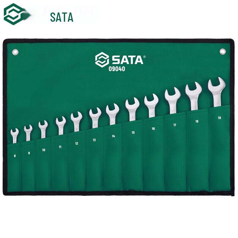 SATA 12-piece Fully Polished Combination Wrench Set 09040