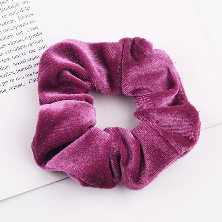 Elegant Velvet Hair Ring Scrunchie Women Girls Elastic Hair Rubber Bands Gum Accessories Tie Hair Rope Ponytail Holder Headdress