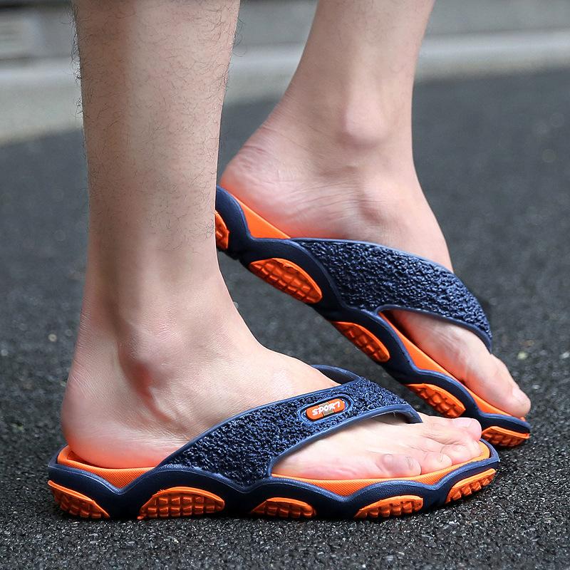 Flip-flops men's 2025 summer new trend outer wear beach pinch sandals non-slip and deodorant casual men's slippers