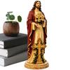Garden Jesus Mary Statue Light Decorative Resin Sculpture With Solar Lighted Flower Holy Mother Mary Statue Christian Decor