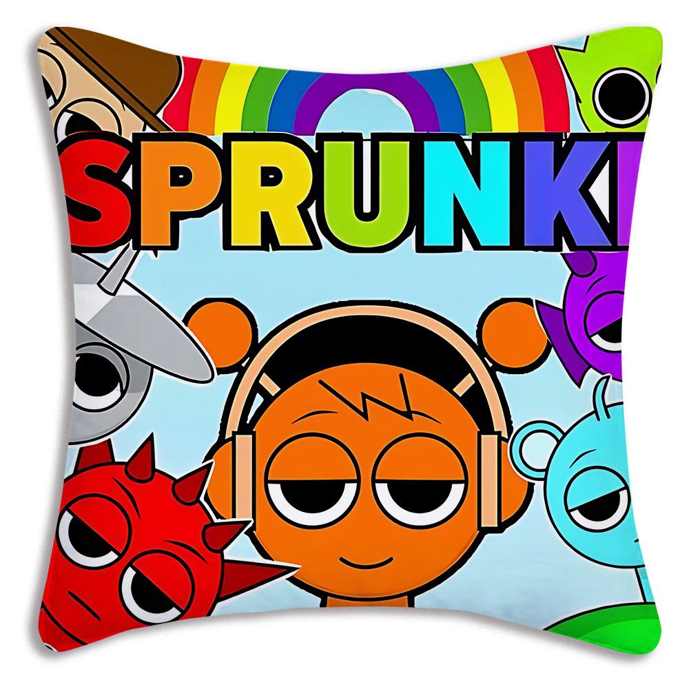 Joc amuzant Pentru S-SprunkiS Huse de Pernă Desene Animate Canapea Decorative Casă Imprimare Față-Verso Pluș Scurt Drăguț Husă Pernă