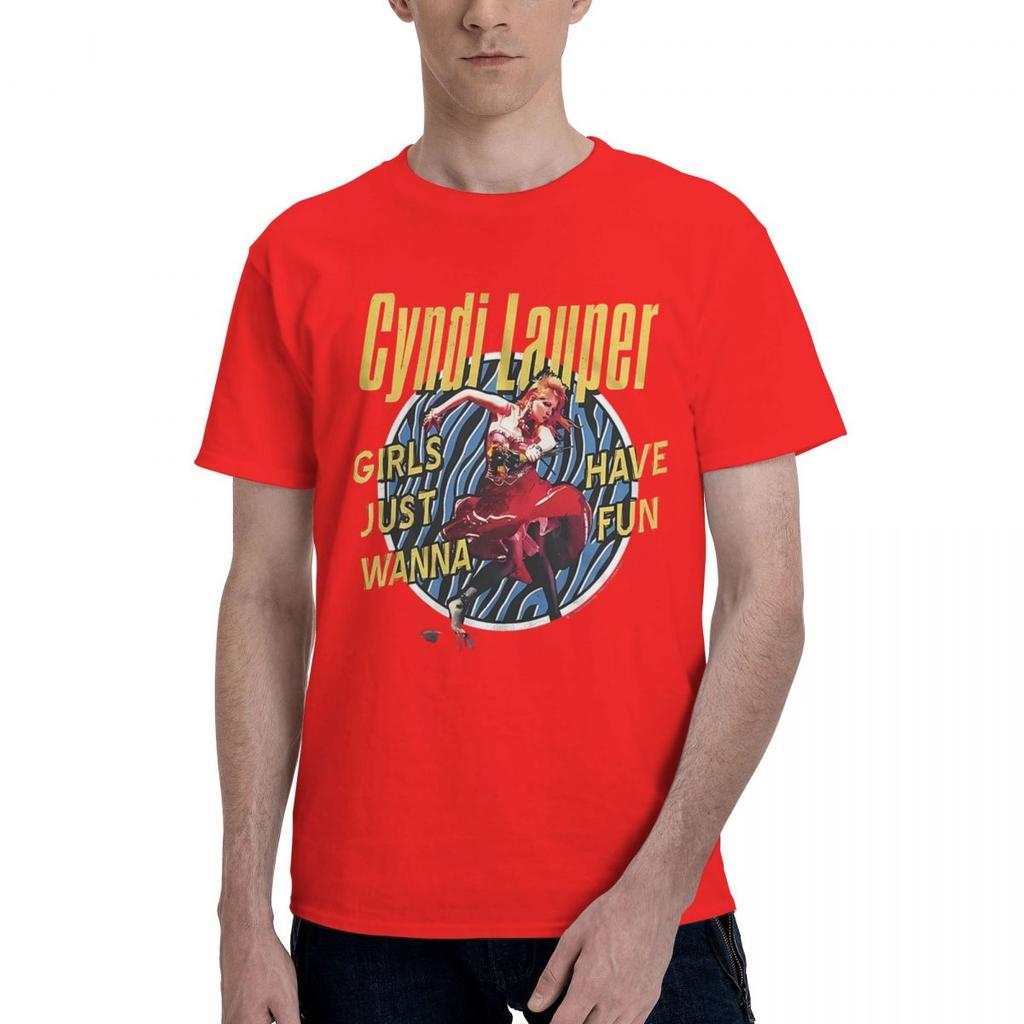 Cyndi Lauper Girls Just Wanna Music 100 Cotton Casual Breathable Confortable Men Top Funny TShirt For Men T Shirt Men