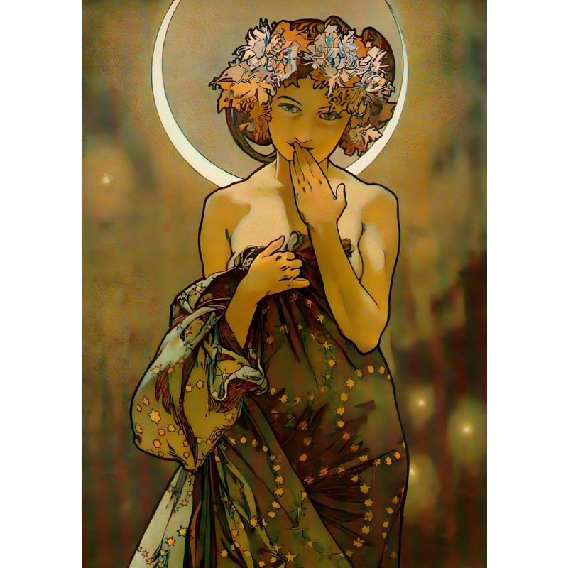 Art Nouveau Retro Poster Abstract Wallpaper Print Canvas Painting Wall Art Picture for Living Room Home Decor Aesthetic Mural