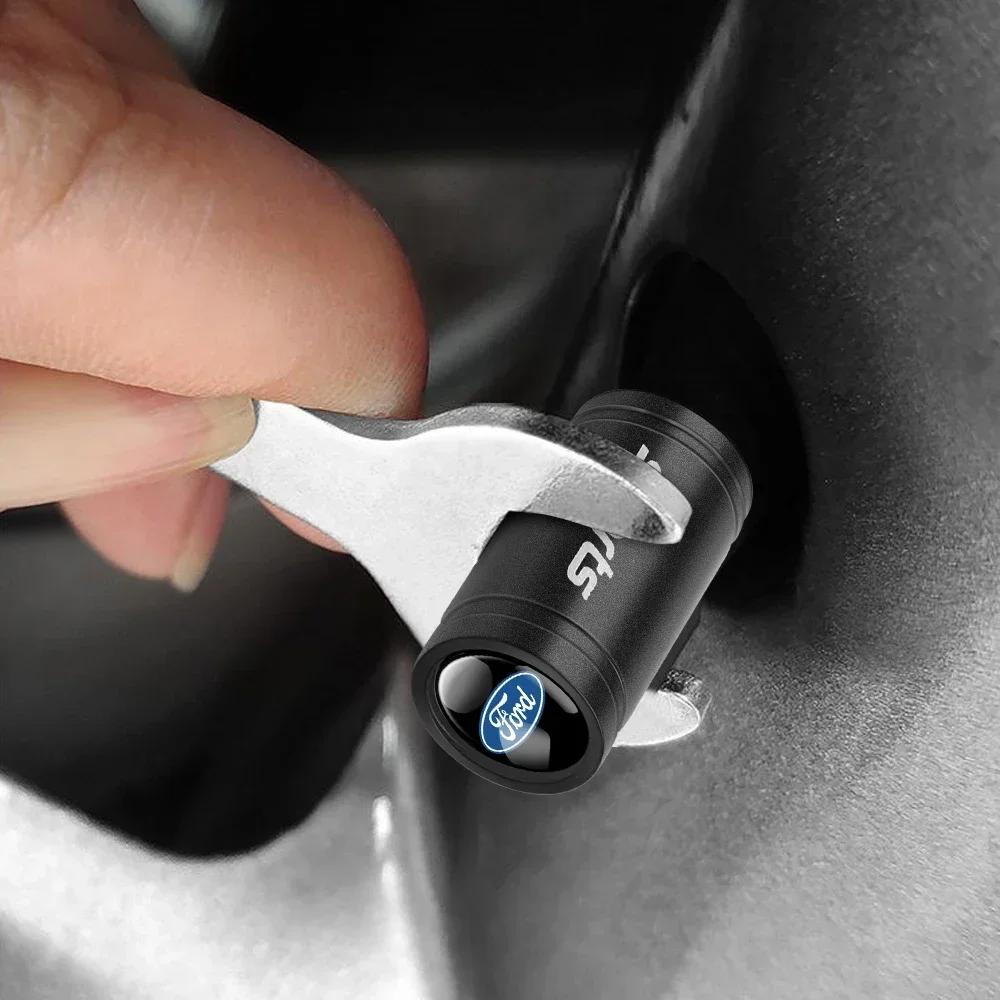 Nowa Naklejka Samochodowa 2026 Nowa 2025 Gorące 4 szt. Stylizacja Samochodu Nakładka na Zawór Koła Opony Dla Ford Mustang Focus 2 3 4 Mondeo Fiesta Ec