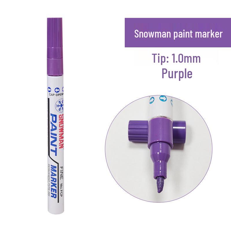 

SNOWMAN Snowman Paint Marker FWP-12 FCP-12 1.0MM Quick-Dry, Sun-Resistant, High-Temperature and Acid-Alkali Resistant. фиолетовый