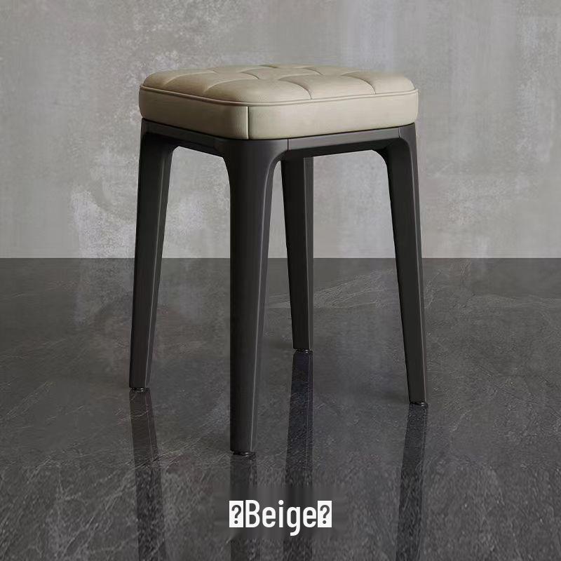 Massivholz Polsterstuhl - Moderner minimalistischer stapelbarer Hocker für Wohnzimmer oder Schreibtisch