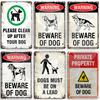 Beware Of Dogs Metal Sign Doberman Rottweiler Beagle Border Collie Dalmatian Bulldog GSD No Dogs Allowed Guide Dogs Welcome