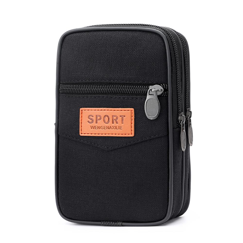 Men Slim Coin Purse Fashion Canvas Change Pouch with Multi Pockets Zipper Coin Purse Coin Pocket Bag for Coins for Best Gift