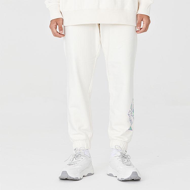 New MLB Paisley Knitted Sweatpants Unisex Ecru 3APTI0126-50CRS